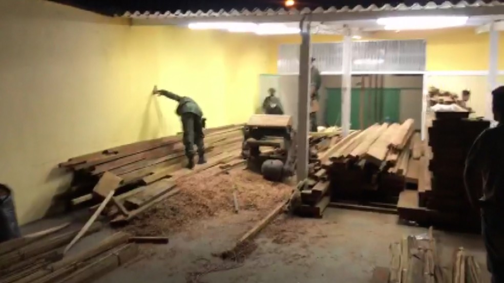 As madeiras estavam acondicionadas na Vila Pandolfi onde funcionava um bar - a madeira era armazenada ilegalmente